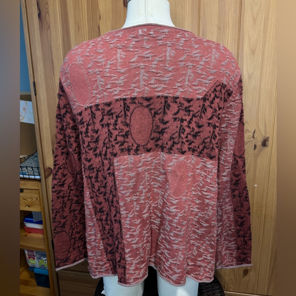 Red Patchwork Sweater - image 4